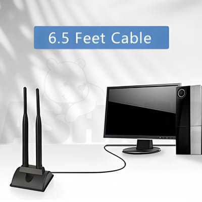 Eightwood 2.4GHz 5GHz Dual Band RP-SMA Male WiFi Antenna + IPEX MHF4 to RP-SMA Female Cable (2-Pack)_img_8
