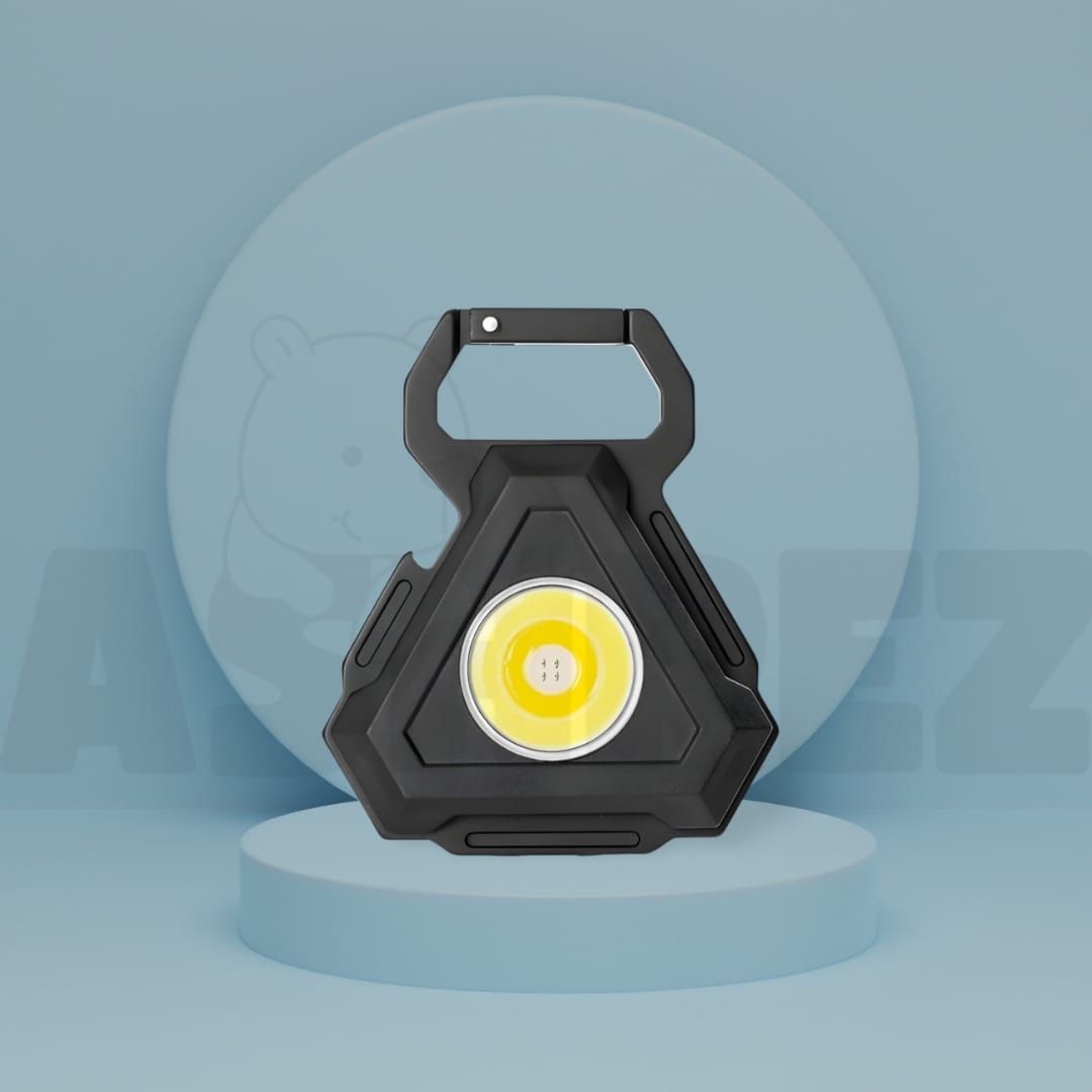 Mini LED Flashlight Work Light Portable Keychain USB Rechargeable Torch